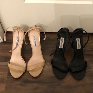Steve Madden Stecy nude and black heels